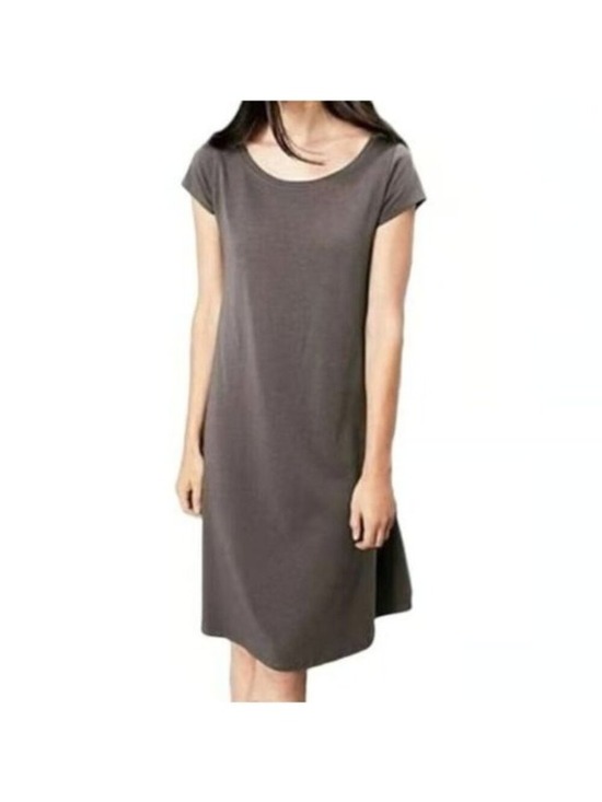 Eileen Fisher Dresses & Skirts - Eileen Fisher Organic Cotton Short Sleeve T Shirt Dress Medium